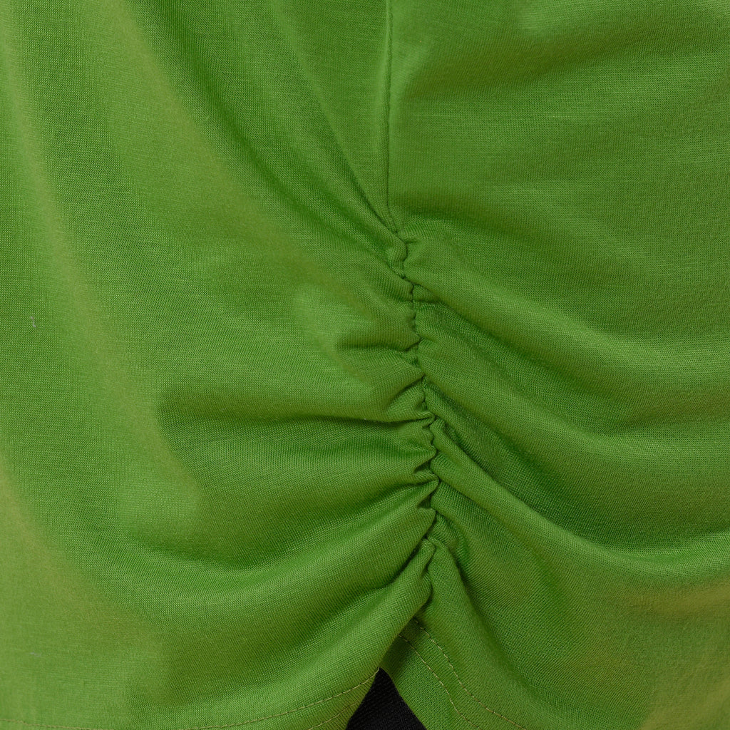 TAMSY luftiges Sommer-Shirt mit V-Ausschnitt, Einheitsgröße, Grün
