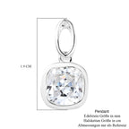 LUSTRO STELLA - weißer Zirkonia-Anhänger, 925 Silber ca. 4,64 ct