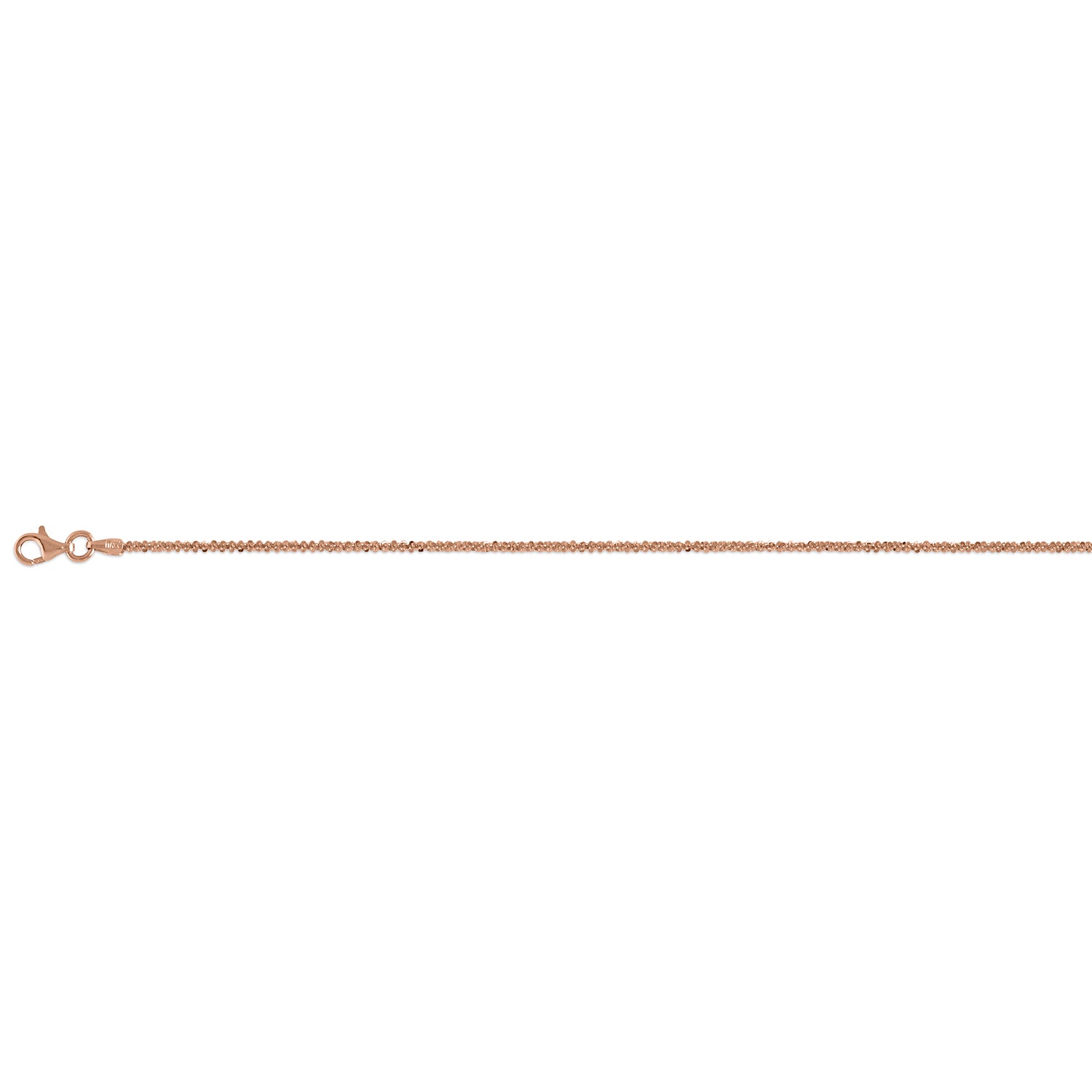 Italianische Funkel-Armband, ca. 19 cm, 925 Silber rosévergoldet