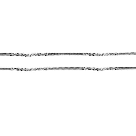 Italianische alternierende Margarita-Kette, ca. 50 cm, 925 Silber ca. 4,13g