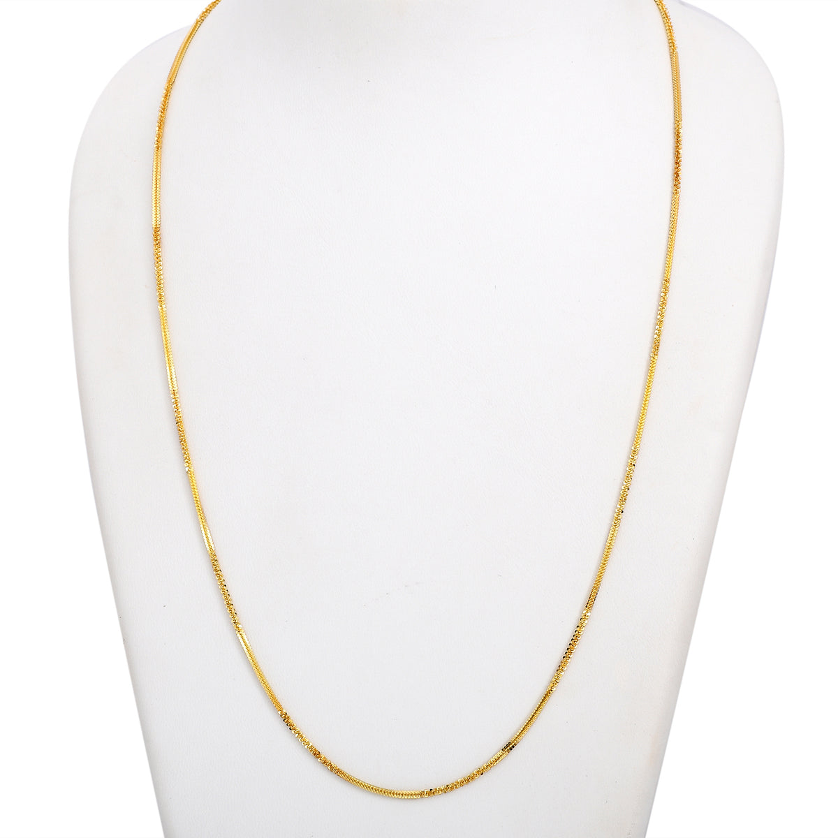 Italianische alternierende Margarita Kette, ca. 75 cm, 925 Silber vergoldet