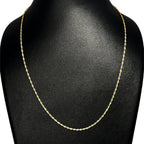 Italienische Singapur-Kette, ca. 50 cm, 925 Silber vergoldet