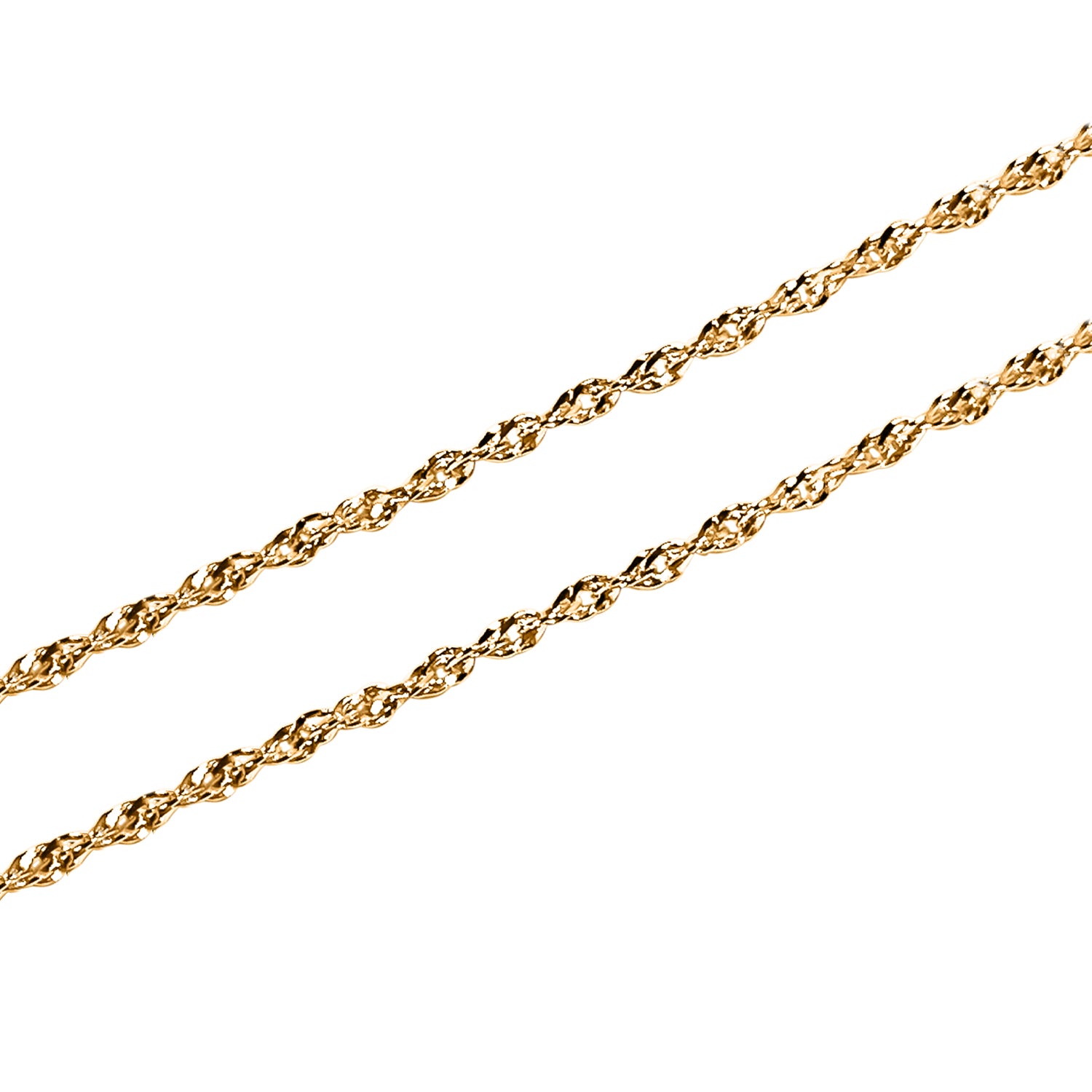 Italienische Singapur-Kette, ca. 50 cm, 925 Silber vergoldet