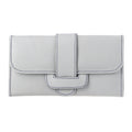 100% echte Leder Geldbörse mit RFID Schutz, 18.50x10.50 cm, Grau