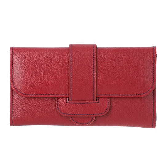 100% echte Leder Geldbörse mit RFID Schutz, 18.50x10.50 cm, Grün
