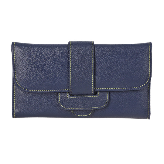 100% echte Leder Geldbörse mit RFID Schutz, 18.50x10.50 cm, Grün