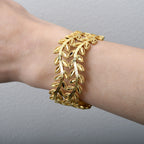 Flexibles Armreif, ca. 16.5-19.0 cm, goldfarben