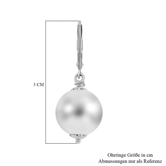 Hochglanz Design Ohrringe, 925 Silber