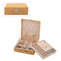 2-lagiges Schmuckkästchen mit herausnehmbarem Tablett, Beige