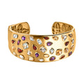 Designer mehrfarbige Edelstein-Armreif, 19 cm - 17,28 ct.