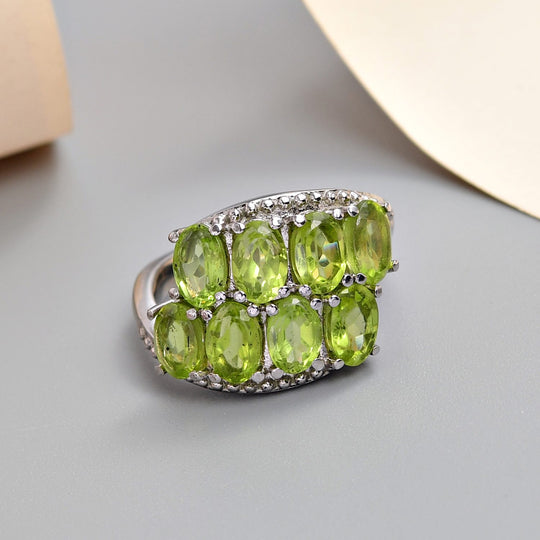 Natürlicher Peridot Ring, Edelstahl, , ca. 2.55 ct