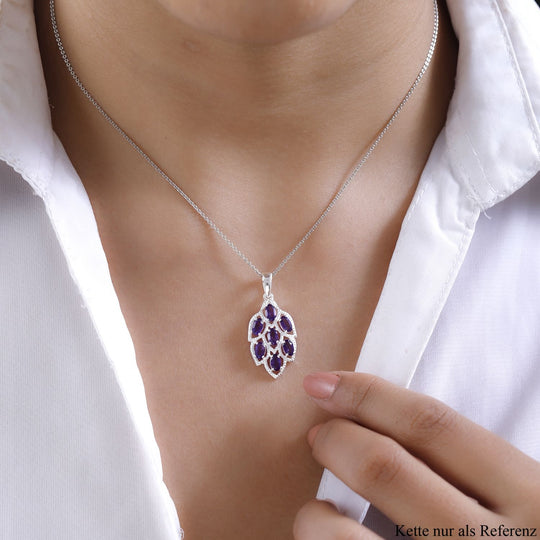 Afrikanischer Amethyst Anhänger, 925 Silber ca. 1.46 ct