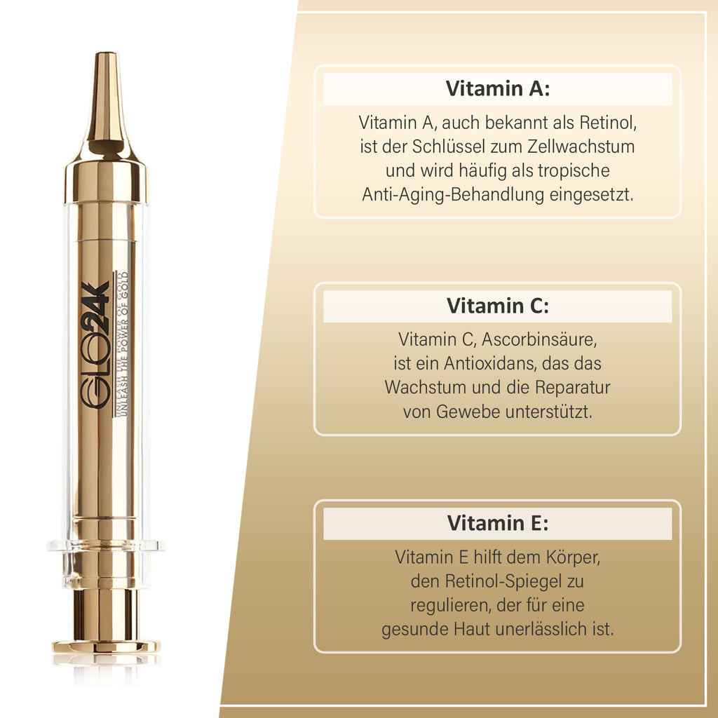 Glo24K - Spritzenfreie Anti Aging Gesichtsstraffungscreme, 10ml