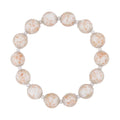 Weißes Armband im Murano-Stil, 16,5 cm