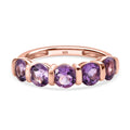 Rose de France Amethyst Ring, 925 Silber rosévergoldet (Größe 17.00) ca. 2.35 ct