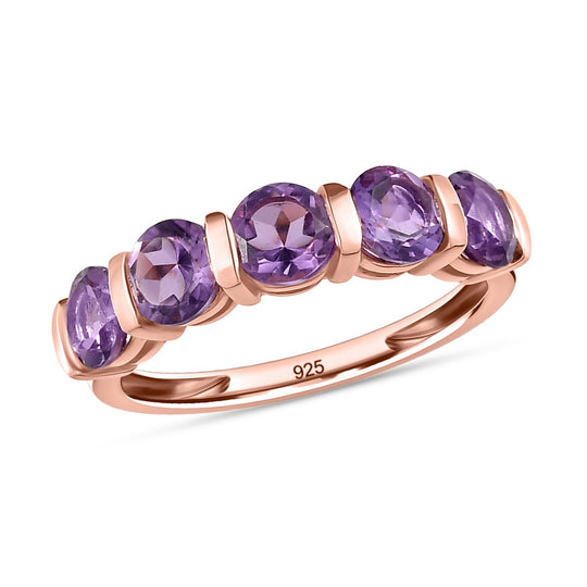 Rose de France Amethyst Ring, 925 Silber rosévergoldet ca. 2.35 ct