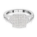 Weißer Diamant Ring, 925 Silber platiniert (Größe 19.00) ca. 0.50 ct