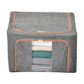 LIVMORE Aufbewahrungsbox, faltbar, 66L, 50x40x33cm, Grau