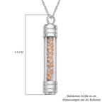 Senfkorn Anhänger mit Kette, ca. 50 cm, 316L Edelstahl 0.20 ct