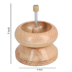 Perlen Spinner aus Kiefernholz mit Stahlnadel, bunten Perlen und Faden inkl.