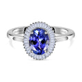 RHAPSODY AAAA Tansanit und Diamant-Ring, VS2 E-F, 950 Platin (Größe 18.00) ca. 1.49 ct