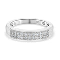 Diamant Ring 925 Silber platiniert (Größe 16.00) ca. 0,15 ct