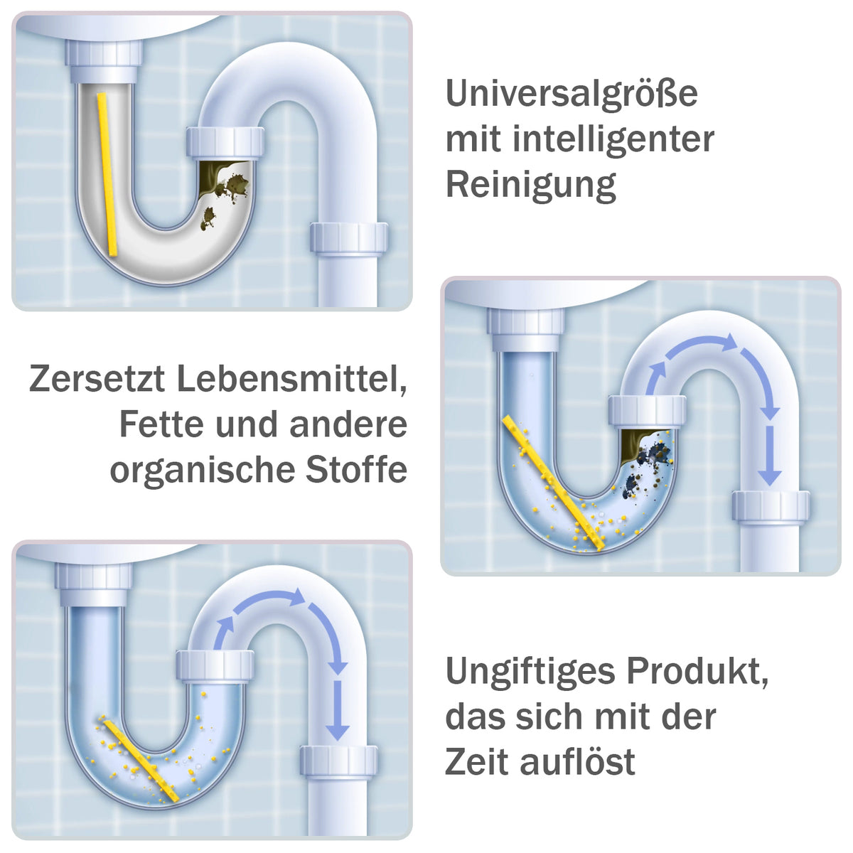 18er-Set Rohrreiniger, Zitrone
