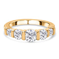 Lustro Stella - weißer Zirkonia-Ring, 925 Silber vergoldet (Größe 16.00) ca. 2.15 ct