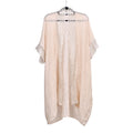 Short-sleeved lace kimonoMaterial:100% polyesterSize:bust70*length 87 Weight:190gcolor: beige
