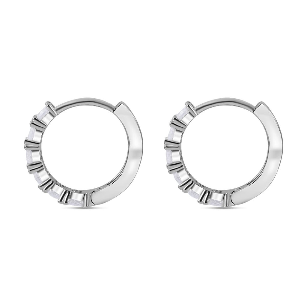 Lustro Stella - Weiße Zirkonia Ohrringe, 925 Silber rhodiniert ca. 2.28 ct