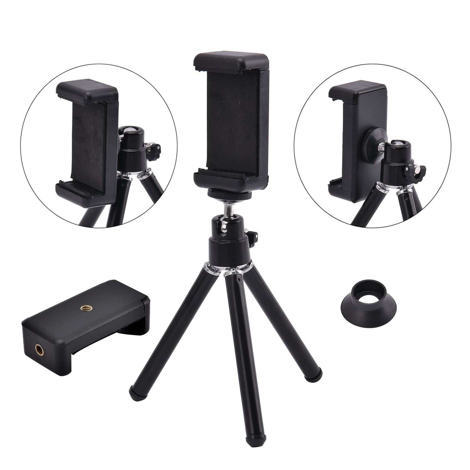 9er Set Handy-Kameraobjektiv-Kit : Teleskop 28X+ Weitwinkel 0,6X+ Makro 20X+ Fischaugenobjektiv 198 Grad