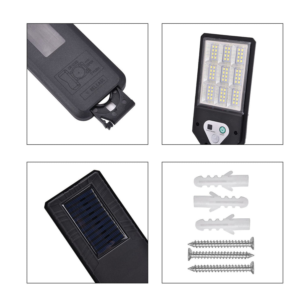 Sensor-Solar-Straßenlampe Material, Solar-LED, mit Fernbedienung, schwarz