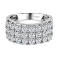 Feinster Zirkonia Ring, 316L Edelstahl , (Größe 20.00), ca. 3.48 ct