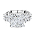 LUSTRO STELLA - weißer Zirkonia Ring, 925 Silber platiniert (Größe 20.00)