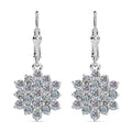 Moissanit Ohrringe, 925 Silber platiniert ca. 2.28 ct
