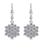 Moissanit Ohrringe, 925 Silber platiniert ca. 2.28 ct