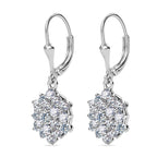 Moissanit Ohrringe, 925 Silber platiniert ca. 2.28 ct