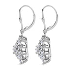 Moissanit Ohrringe, 925 Silber platiniert ca. 2.28 ct