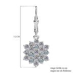 Moissanit Ohrringe, 925 Silber platiniert ca. 2.28 ct