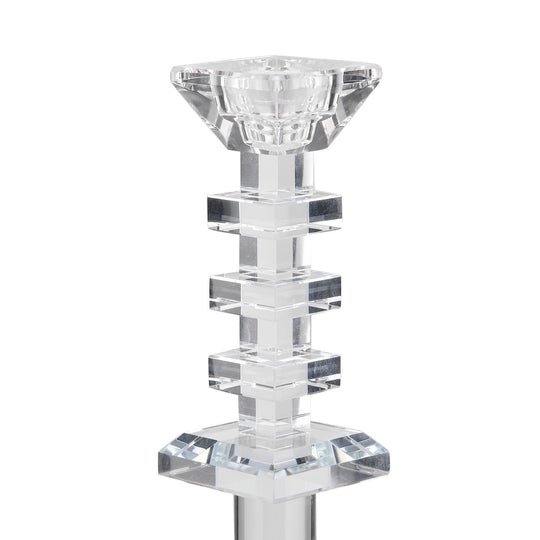 Kristallglass Kerzenhalter, 17x9 cm, quadrat