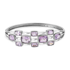 Rose De France Amethyst Armreif, ca. 19 cm Edelstahl ca. 14.00 ct