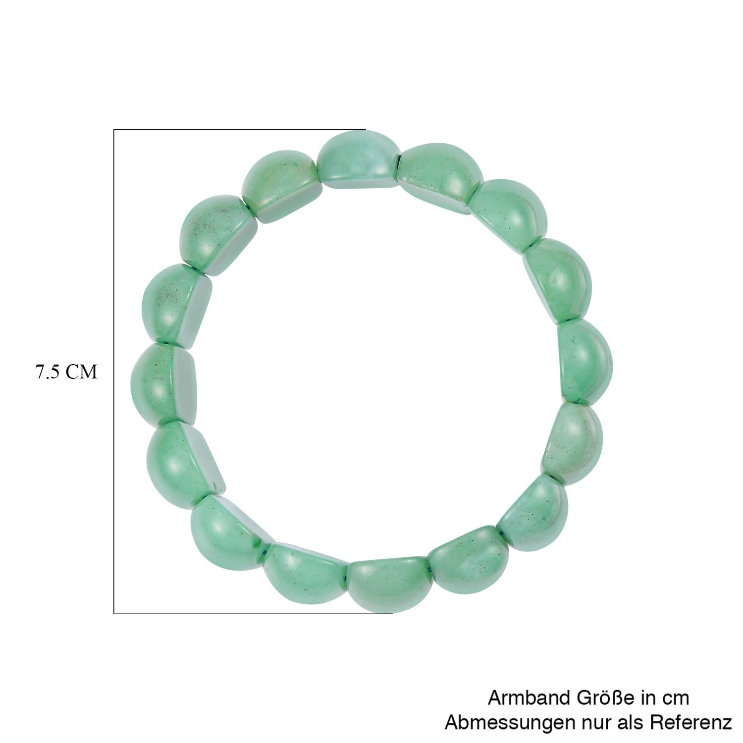 Grüner Aventurin Armband, 18 cm,  ca. 365.50 ct