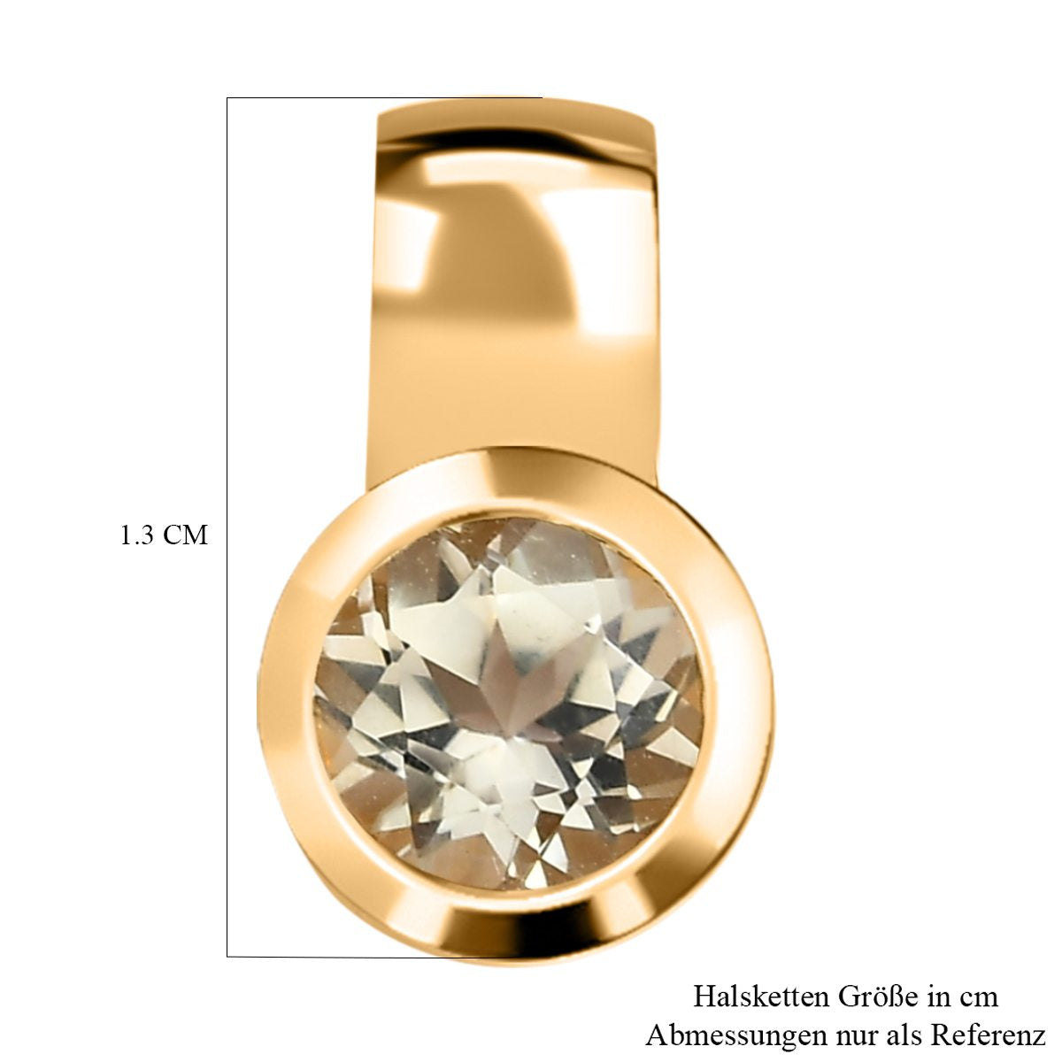 Triphan Anhänger, 925 Silber Gelbgold Vermeil ca. 1.05 ct