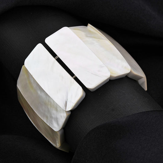 Royal Bali - Perlmutt flexibles Armband, 18 cm