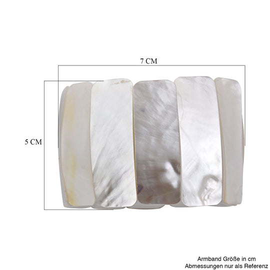 Royal Bali - Perlmutt flexibles Armband, 18 cm