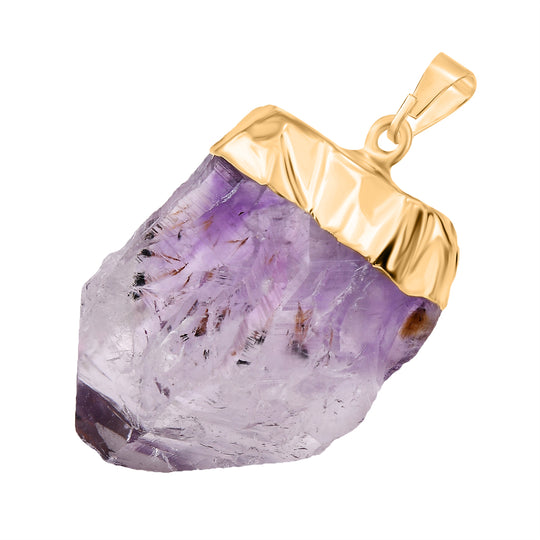 Afrikanischer Amethyst Anhänger, goldfarben ca. 50.00 ct