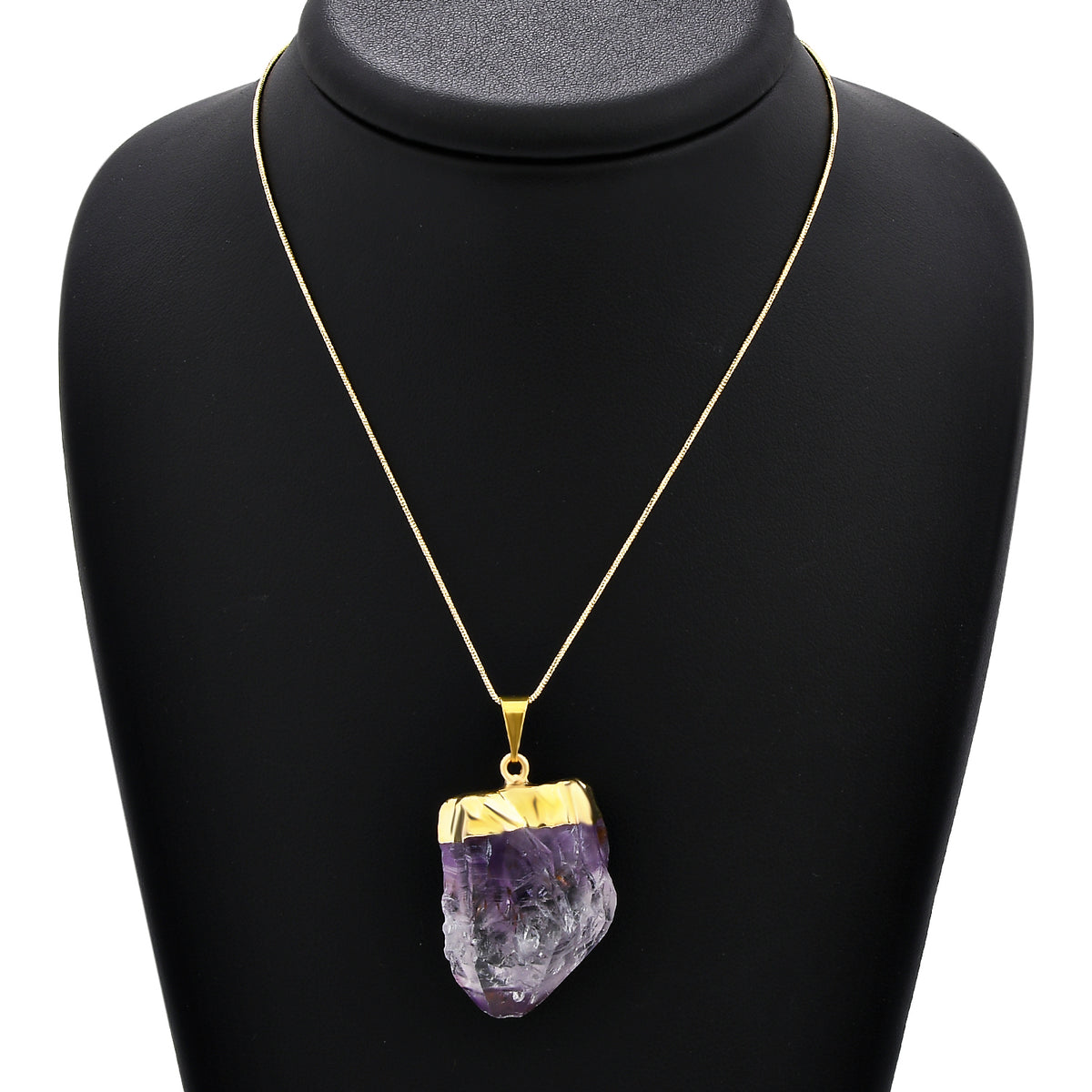 Afrikanischer Amethyst Anhänger, goldfarben ca. 50.00 ct