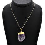 Afrikanischer Amethyst Anhänger, goldfarben ca. 50.00 ct