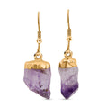 Afrikanischer Amethyst Ohrringe, goldfarben ca. 18.00 ct