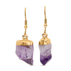 Afrikanischer Amethyst Ohrringe, goldfarben ca. 18.00 ct